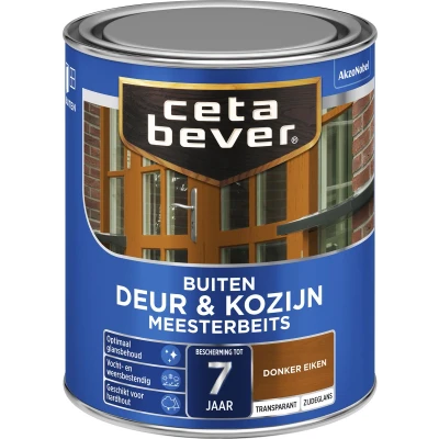 Afbeelding van Ceta Bever Transparant Meesterbeits Deur &amp; Kozijn 009 Donker Eiken Zijdeglans Blanke lak Beits