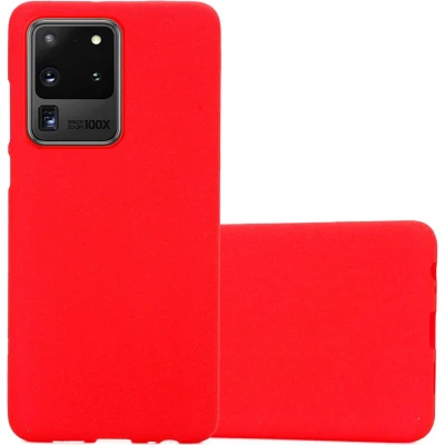 Afbeelding van Cadorabo Hoesje geschikt voor Samsung Galaxy S20 ULTRA in FROST ROOD Beschermhoes gemaakt van flexibel TPU silicone Case Cover