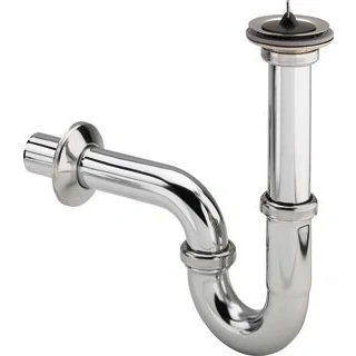 Afbeelding van Viega plugbuissifon m.muurb. en rozet 1.1/4&quot; x 32 mm messing chroom