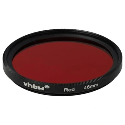 Afbeelding van vhbw Universele kleurfilter rood voor cameralens met 46mm filterschroefdraad roodfilter