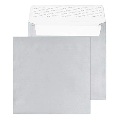 Afbeelding van Blake Creative Shine M612 vierkante veilige enveloppen zelfklevend zilver metallic 160 x mm 130 g/m² 500 stuks