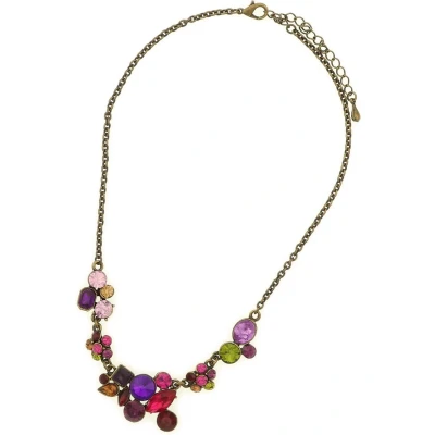 Afbeelding van Behave Dames ketting stenen multi kleur 45 cm