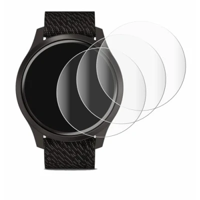 Afbeelding van Savvies (4 Stuks) Full Screen Scherm Beschermfolie voor Garmin vivomove Style (42 mm) Cover Protector 3D Curved [Edge to Edge, Ultra Clear]