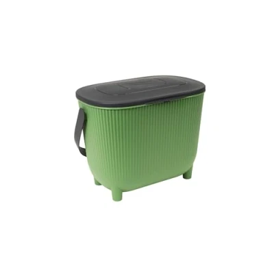Afbeelding van EDA compost design emmer met deksel en filter 10 liter Cactus/Antraciet