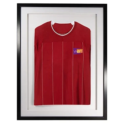 Afbeelding van Vivarti DIY volwassen 3D gemonteerd sportshirt displayframe 60 x 80 cm zwart frame, witte montage, rugkaart
