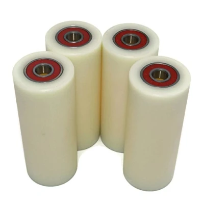 Afbeelding van 4 stuks Nylon Polyamide Rollers 40 mm diameter 100 breed 10 lager Precies bewerkt in de EU (40 10)