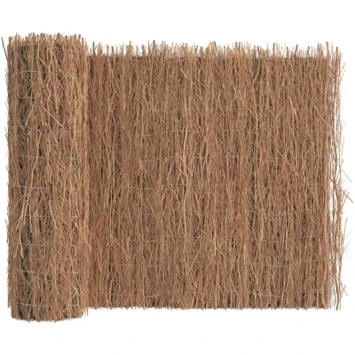 Afbeelding van vidaXL Bruin Hout, Metaal 400 x 125 cm Buitenafscheiding Rechthoekig