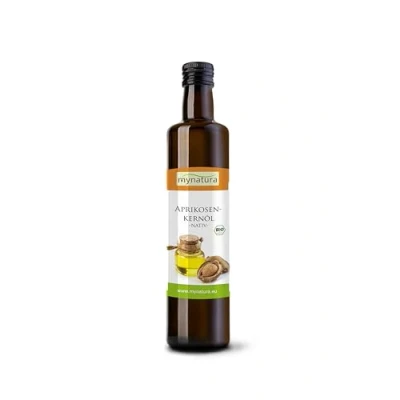 Afbeelding van Mynatura Bio abrikozenpitolie, 2 x 250 ml, inheems, voorzichtig afgewerkt, koudgeperst, puur plantaardig, abrikozen, spijsolie, DE ÖKO 044, Omega 3 vetzuren ml (2 ml)