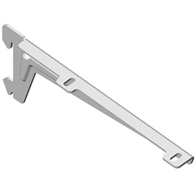 Afbeelding van Element System Hoekdrager mooi gevormde afsluiting van de plankzijde voor het leggen houten vloeren, staal, wit, 180 mm