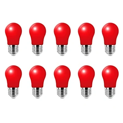 Afbeelding van 10 stuks E27 schroeffitting 3 W LED gloeilamp lamp rood voor vakantie party decoratie, thuislicht, nachtlampje lantaarns