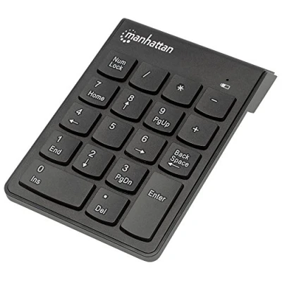 Afbeelding van Manhattan 178846 Draadloos USB nummerblok 18 toetsen zwart
