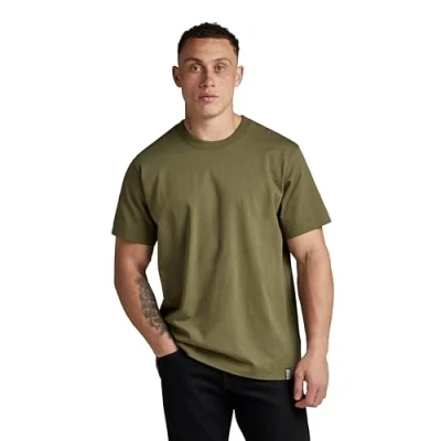 Afbeelding van G Star Essential Loose RN BOXY Tshirt basic, Heren, Maat: Small, Shadow olive