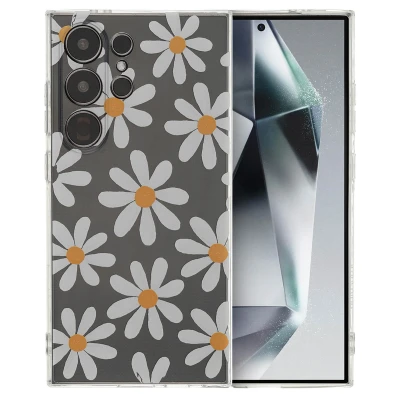 Afbeelding van Samsung Galaxy S24 Ultra Hoesje Siliconen en TPU (zacht) iMoshion Softcase/Backcover Daisy Flower Telefoonhoesje