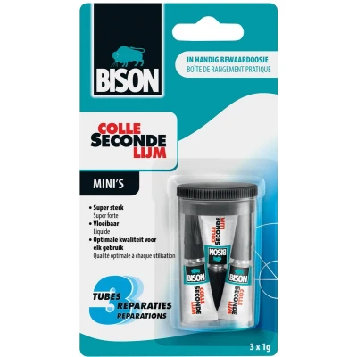 Afbeelding van Bison BI 6309066 Secondelijm Mini 3x1 Gram