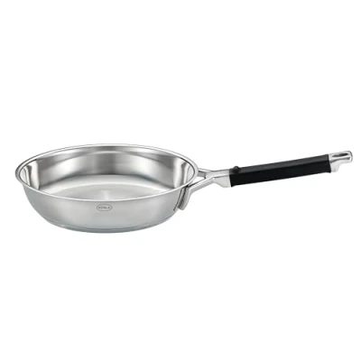 Afbeelding van RÖSLE SILENCE PRO Koekenpan, hoogwaardige roestvrijstalen braadpan voor perfect aanbraden van steaks en meer, Ø 20 cm, zilver, roestvrij staal 18/10