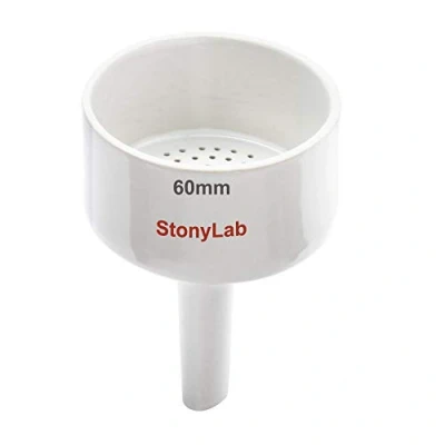 Afbeelding van stonylab Porselein Buchner Trechter 60 mm, Filter OD 6 cm ID 5.7 voor Laboratorium