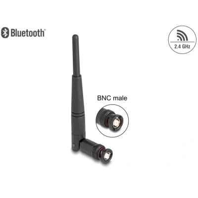 Afbeelding van Delock WiFi 2,4 GHz Antenne BNC Stecker 2 dBi 14,5 cm omnidirektional