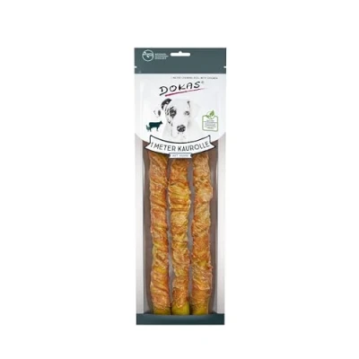 Afbeelding van 1 Meter Kauwrol Kip Dokas Hondensnack