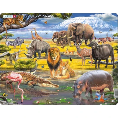 Afbeelding van Puzzel Maxi Dieren Afrikaanse Savanne 43 stukjes