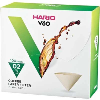 Afbeelding van HARIO V60 Koffiefilters 02 Size Wit 100 stuks