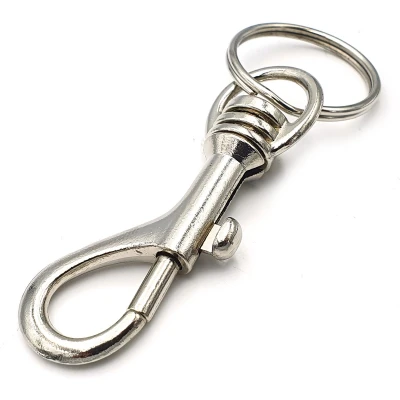 Afbeelding van Sleutelhanger met musketonhaak en ring 55 mm