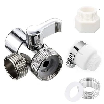 Afbeelding van Messing gootsteenklep omvormer kraansplitter voor keuken of badkamer wastafel kraan naar slang adapter splitter deel M22 X M24 (stijl A)