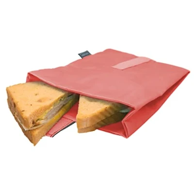 Afbeelding van NERTHUS FIH 871 Sandwichzak XL, herbruikbaar, ecologisch koraal, aanpasbaar, gemakkelijk te reinigen en machinewasbaar