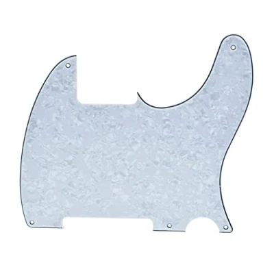 Afbeelding van KAISH Witte Parel 5 Gat Tele Lege Pickguard Krasplaat Geen Pickup voor Fender Esquire