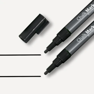 Afbeelding van Sigel GL177/12 krijtmarker zwart, 24 stuks, ronde punt 1 2 mm