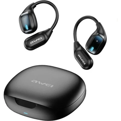 Afbeelding van AWEI Bluetooth 5.4 TZ12 hoofdtelefoon + dockingstation zwart/zwart