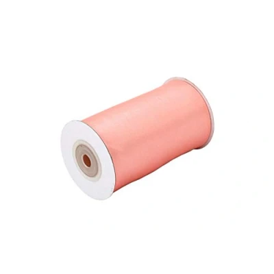 Afbeelding van Satijnen lint 100mm x 10m rol kleurkeuze in 3/6/12/18/25/38/50/75/100 mm kleurecht en wasbaar voor Pasen cadeaulint om te verpakken, decoreren knutselen Zalm 720