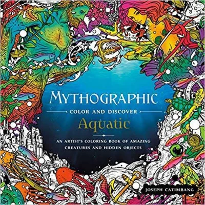 Afbeelding van Mythographic Color and Discover Aquatic An Artist&#039;s Coloring Book of Underwater Illusions Hidden Objects