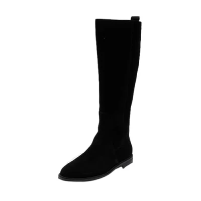 Afbeelding van Tommy Hilfiger FLAG LONG BOOT ZIP Laarzen, Dames, Maat: 38, Black Veloursleer