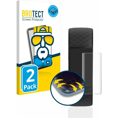 Afbeelding van BROTECT Full Cover Screen Protector voor Fitbit Charge 4 (2 Stuks) Schermbeschermer, 3D Curved