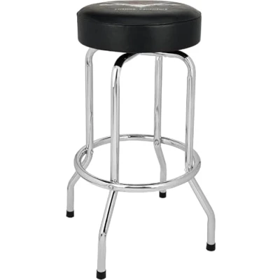 Afbeelding van Fender Custom Shop Logo Barstool 30&quot; Black/Chrome gitaarkruk (76 cm)