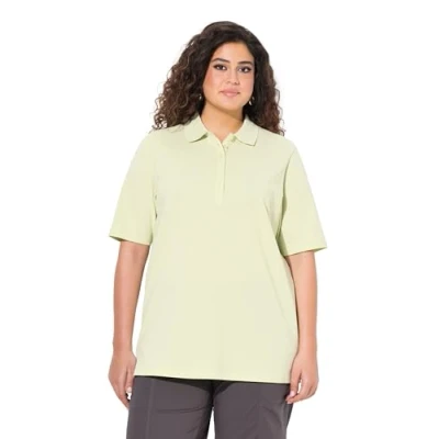 Afbeelding van Ulla Popken Manches Courtes Poloshirt, Dames, Maat: 54/56, Pistachio