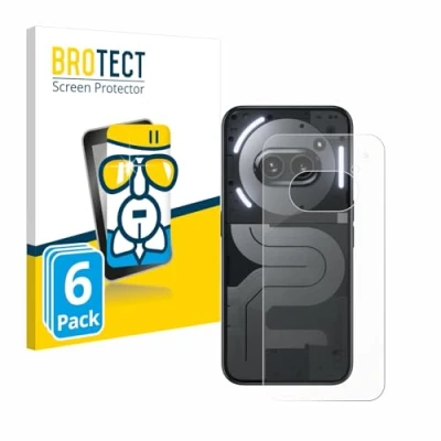 Afbeelding van BROTECT Screenprotector voor Nothing Phone (2a) Plus (Achterkant) Folie Beschermfolie Beschermglas transparant (6 Stuks)