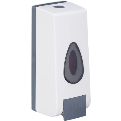Afbeelding van Relaxdays 4x zeepdispenser wandmontage 350 ml hangend zeeppompje dispenser voor muur