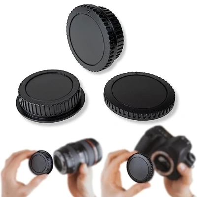 Afbeelding van lens Aid Set behuizing + lensdop (achter) geschikt voor Sony camera body en met E Mount bajonet