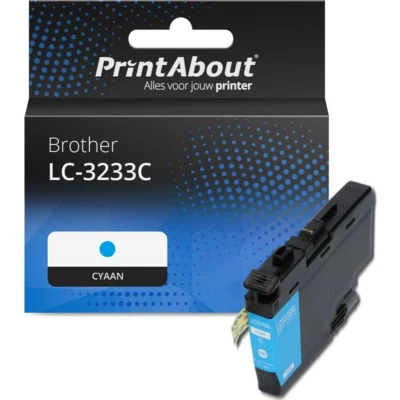 Afbeelding van Huismerk Brother LC 3233C Inktcartridge Cyaan