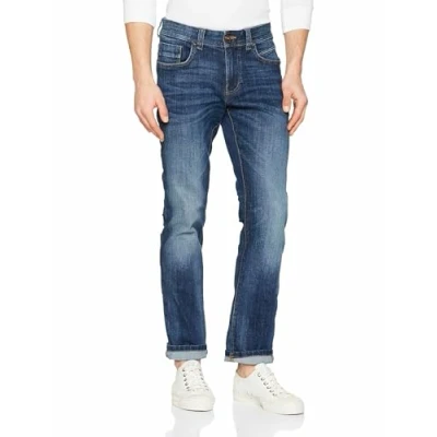 Afbeelding van Camel Active heren broek wijde fit blauw effen
