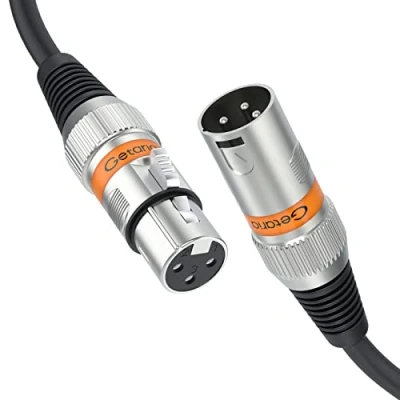 Afbeelding van Getaria XLR kabel, 2 pack 3ft microfoonkabel, 3 pins mannelijk naar vrouwelijk microfoonkabel gebalanceerde voor microfoonmixer, opnamestudio, podcast