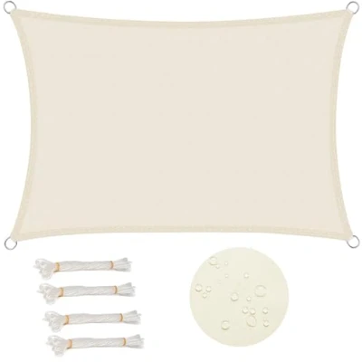 Afbeelding van WOLTU Schaduw Zeil Zonnescherm Waterafstotend PES Tuinluifel voor Buiten Tuin Terras UV Blok Rechthoek, 2x3m, Melkwit, GZS1189cm01