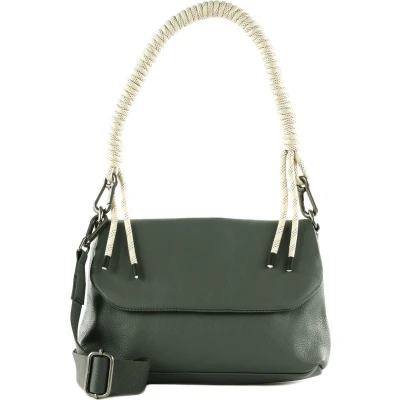 Afbeelding van FREDsBRUDER Leren Schoudertas Nea Shoulderbag with Flap Blue Grey Grijs
