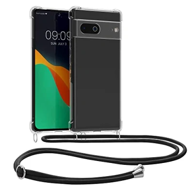 Afbeelding van kwmobile telefoonhoesje geschikt voor Google Pixel 7 Hoesje met telefoonkoord Back cover in transparant