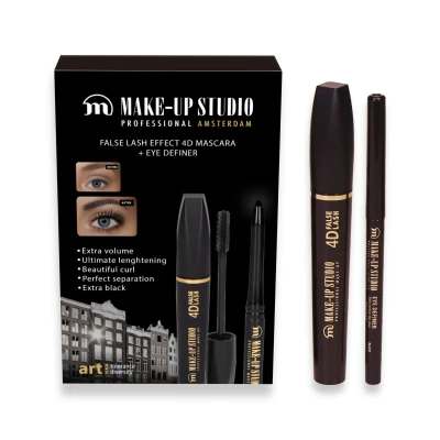 Afbeelding van Make up Studio Giftbox False Lash Effect Mascara 4D Extra black + Eye Definer