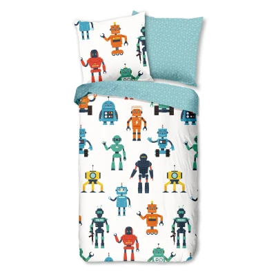 Afbeelding van Kinderdekbedovertrek Robots 135x200 cm