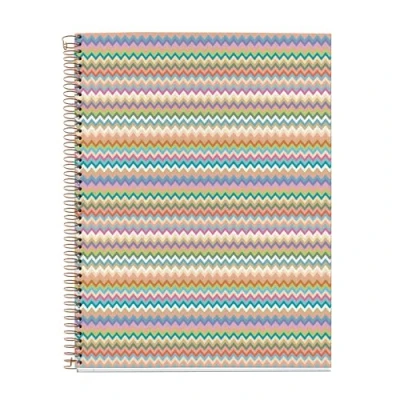 Afbeelding van Miquelrius Notebook A4 (210 x 297 mm), horizontale strepen 7 mm, 120 vellen 70 g/m², kartonnen omslag, 4 gekleurde strepen, koperen spiraal, collectie Feeling Mallorca, zigzag