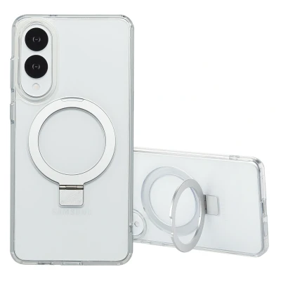 Afbeelding van Samsung Galaxy S25 Edge MagSafe Hoesje Kunststof Accezz Hardcase/Backcover Transparant Telefoonhoesje Shockproof/Valbescherming