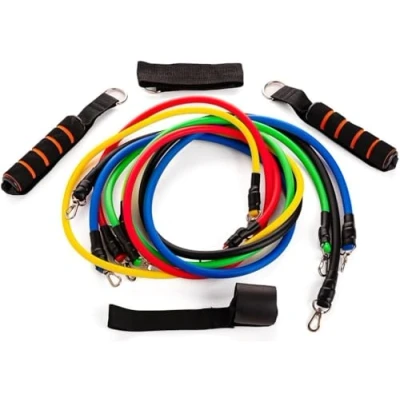 Afbeelding van Endless EL1043 Toning Tubes Set van 5 Met verschillende weerstandsniveaus Multi Colour Materiaal: Natuurlatex deuranker, handgrepen, waterdichte draagtas, been enkelbanden voor mannen en vrouwen